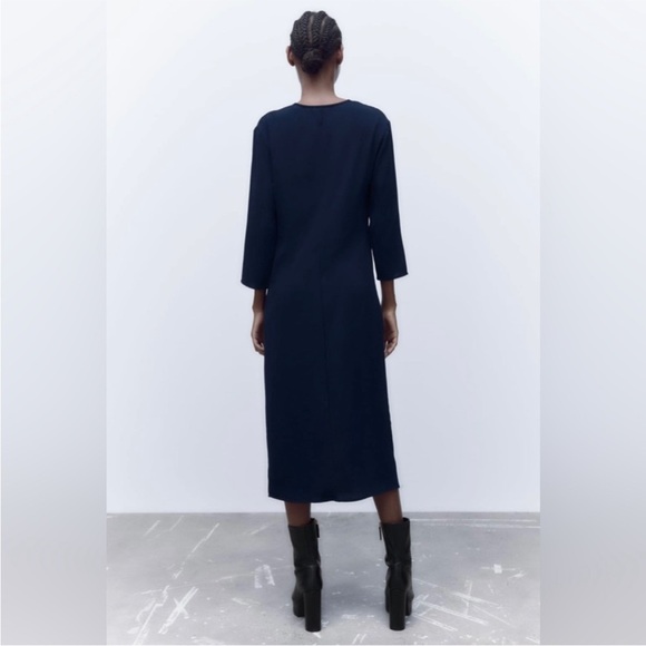 🌸Zara Knotted Fluid Dress - Picture 4 of 7